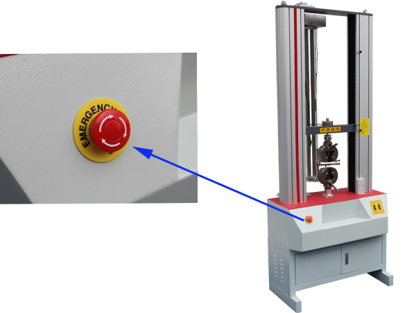 電子拉力試驗機上的急停開關(guān)的位置